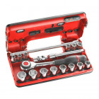 Image du produit : Coffret DBOX Facom - coffret "détection BOX" avec jeu de 14 douille 6 pans, cliquet rotatif 3/8" S.360, rallonges Facom | J.360DBOX1