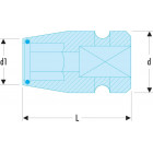 Image du produit : NJ-NS.237A - douille impact porte-embouts - 1/2" - longueur 40mm Facom | NS.237A