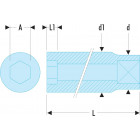 Image du produit : Douille 1/4" - 6 pans - 11mm - longueur 22mm Facom | R.11