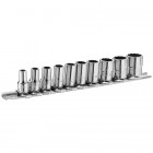 Image du produit : Jeu 10 douilles Facom 1/4" 12 pans sur rack - R.E 5.5 - 6 - 7 - 8 - 9 - 10 - 11 - 12 - 13 - 14mm - 12mm | RB.40AE