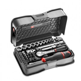 Coffret de douille Facom 1/4" 6 pans en pouce et embouts - 37 pièces - RL.161 | RL.161-5P6U