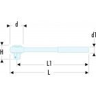 Image du produit : Cliquet Facom 1/4" étanche haute performance à verrouillage - longueur 121mm | RL.171