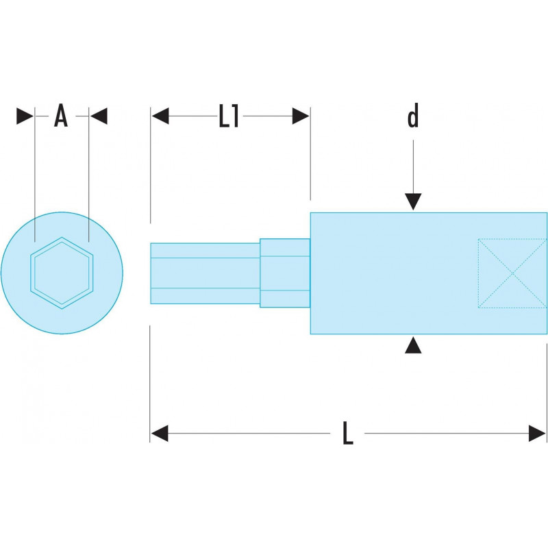 Douille tournevis 1/4 pour vis Torx T6 Facom