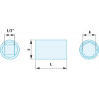 Image du produit : Douille 1/2" - 12 pans ADF - 10mm - longueur 40mm outillage Facom antidéflagrant, antimagnétique | S.10SR