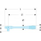 Image du produit : Poignée articulée 1/2" - 381mm - longueur 381mm Facom | S.141A