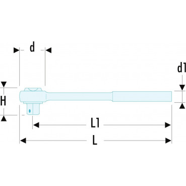 Cliquet Facom 1/2" étanche haute performance - longueur 260mm | S.161B