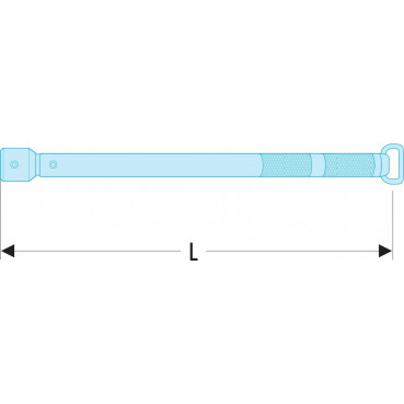 Clé dynamométrique Facom à déclenchement réglable "sans vernier" - capacité de 60 à 340Nm - longueur 618mm | S.248-340D