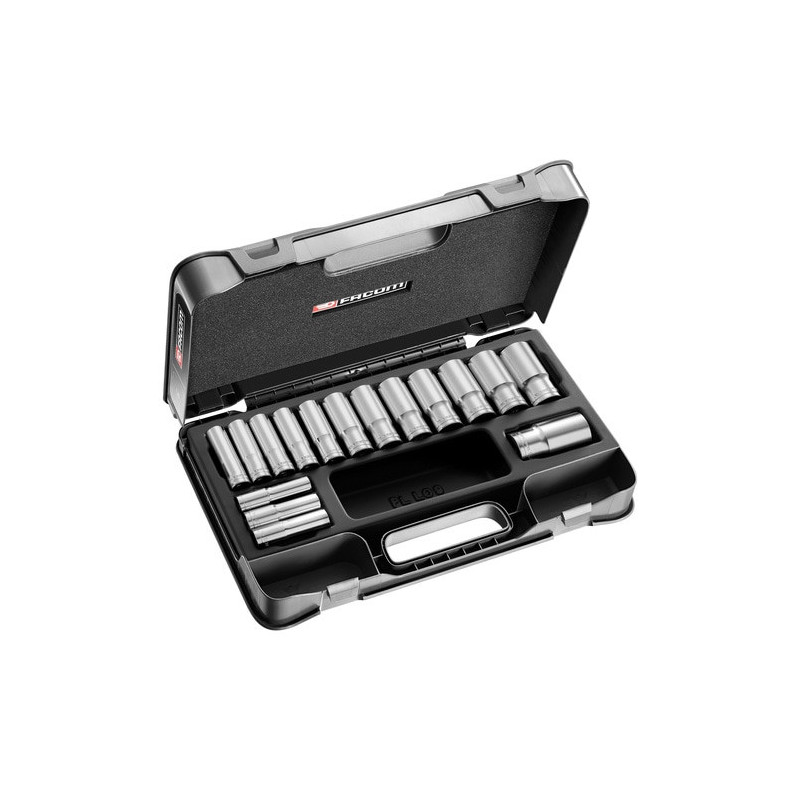 Coffret de douille Facom 1/2" longue 6 pans - 16 piéces - S.405AE | S.405AE