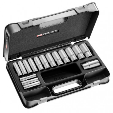 Coffret de douille Facom 1/2" longue 6 pans - 16 piéces - S.405AE | S.405AE