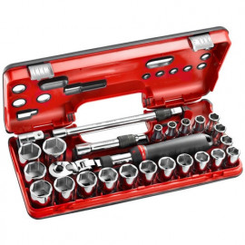 Coffret Facom DBOX cliquet extensible 1/2" - douille 1/2" 6 pans - SXL.DBOX3 | SXL.DBOX3PB