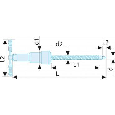 Vis hydraulique 10 Tonnes - 70mm - longueur 300mm - longueur 555mm Facom | U.3