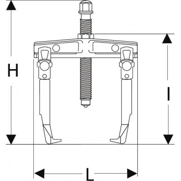 Extracteur à étrier - arrache roulement - de 10 à 150mm - 60 tonnes - 17mm Facom | U.52