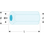 Image du produit : Adaptateurs pour embouts filetés - diamètre M10 X 1.5mm - 23mm - longueur 50mm Facom | U.53H1