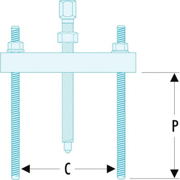 U.23K-U.53K - Potence taraudées - de 70 à 200mm - 11mm - longueur 280mm - 3 tonnes - 11mm Facom | U.53K2