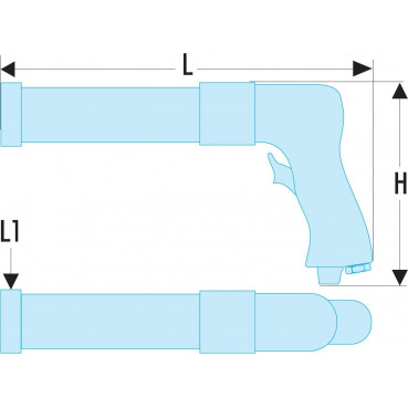 Pistolet à cartouche 50 x 215mm - longueur 62mm - longueur 305mm Facom | V.801F