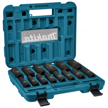 Coffret Makita de 14 douilles 1/2 - diamètre 10, 11, 12, 13, 14, 16, 17,  19, 21, 22, 24, 27, 30, 32mm | B-52308