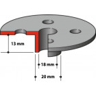Image du produit : Guide à copier pour défonceuse et affleureuse - diamètre 20mm - diamètre intérieur 18mm Makita | 164393-0