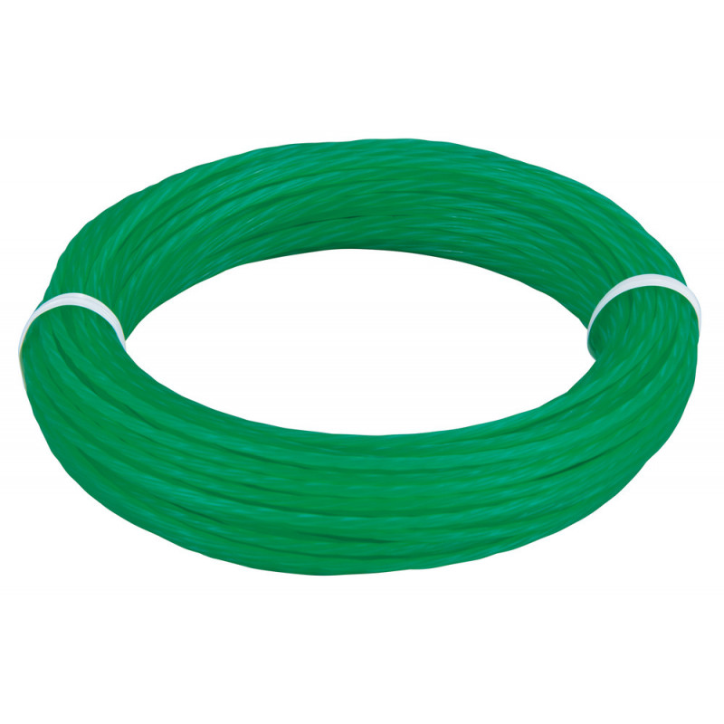 197472-9, Bobine de fil nylon Makita pour débroussailleuse, rotofil, coupe  bordure, en forme de trèfle à 4 feuilles - diamètre du fil 2mm - longueur  15m vert