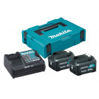 Image du produit : Pack Énergie Makita 12Volts CXT Lithium (Li-Ion) (2 batteries + 1 chargeur) avec coffret MAKPAC - charge moyenne 60min - batterie 4Ah - 2 batteries 4Ah | 197641-2