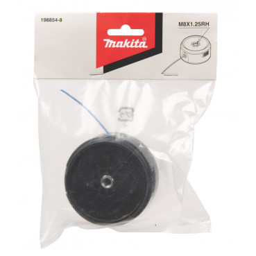 Tête bobine rotofil Makita pour débroussailleuse - tête à fil Tap&Go automatique (fil hélicoïdal) - diamètre du fil 1,6mm - filetage M8 x 1,25 RH - filetage M8 x 1,25 RH | 198854-8