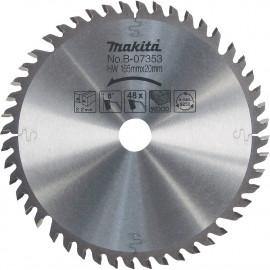 Lames carbures "Specialized" pour bois, pour scie plongeante - diamètre 165mm - alésage 20mm - coupe-saignée 2,2mm - 48 dents Makita | B-07353