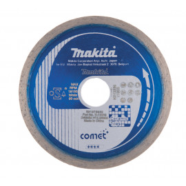 Disque diamant COMET spécial jante continue pour matériaux délicats - diamètre 80mm - alésage 15mm - Hauteur segment 5mm Makita | B-13063