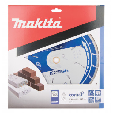 Disque diamant COMET pour béton - diamètre 300mm - alésage 25,4mm - Hauteur segment 10mm Makita | B-17619