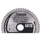 Image du produit : Lame de scie circulaire, alliage T.C.T spécialisé, 136 x 20mm 50 dents - diamètre 136mm - coupe-saignée 1,4mm Makita | B-21973