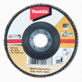 Disque à lamelles premium Zirconium - diamètre 180mm - alésage 22,23mm - grain G60 - 1 pièce(s) Makita | B-22713