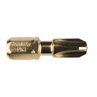 Image du produit : Embout de vissage Impact Gold, PH3, 25mm par 2 - longueur totale 25mm Makita | B-28341