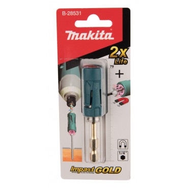 Porte embout de torsion Ultra Mag, Impact Gold, 79mm 1/4" - longueur totale 79mm Makita | B-28531