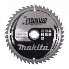 Lame de scie circulaire, alliage T.C.T spécialisé, 165 x 20mm 44 dents - diamètre 165mm - coupe-saignée 1,45mm Makita | B-53229