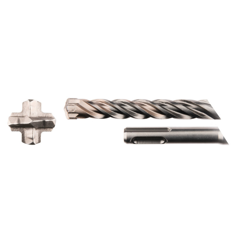 Foret béton Makita SDS-Plus 4 taillants TCT Nemesis II - diamètre 12mm - longueur totale 260mm - profondeur maxi de perçage 210mm - 1 pièce(s) | B-58344