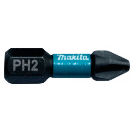 Embout de vissage à chocs (Impact Black) 25mm PHILLIPS PH2, Hexa 1/4" - 2 pièce(s) Makita | B-63616