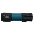 Image du produit : Embout de vissage à chocs (Impact Black) 25mm TORX - T40, Hexa 1/4" - 2 pièce(s) Makita | B-63703