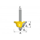 Image du produit : Fraise à moulure (pour défonceuse) 31,8 x 31,8 x 14,28 x 8 x 3,18mm - diamètre 8mm - A1 31,8mm - L1 14,28mm - R13,18mm Makita | D-11695