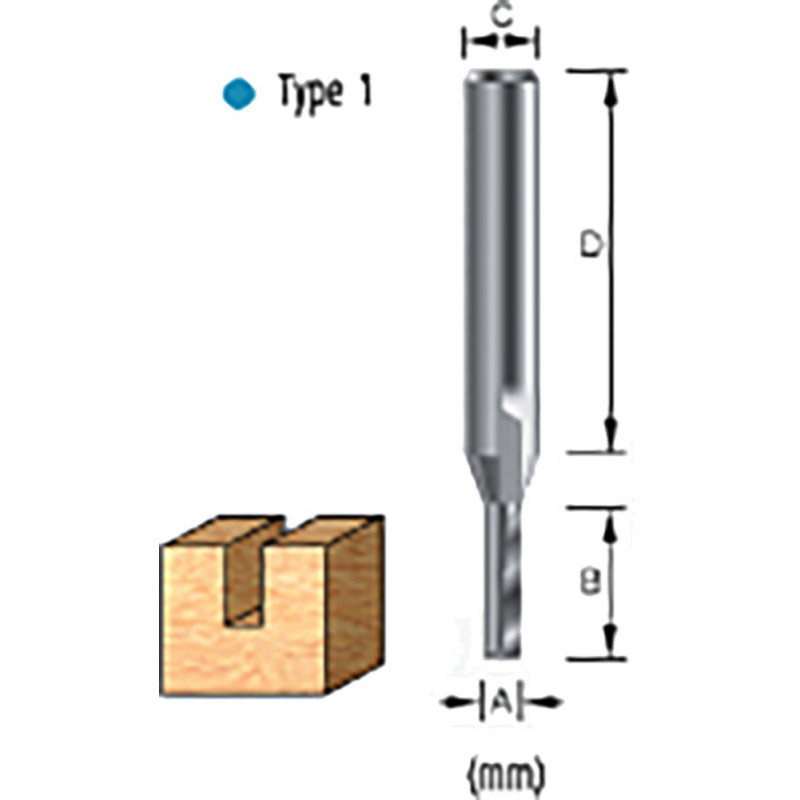 Fraise droite (pour défonceuse) 10mm - diamètre 10mm - longueur 32mm Makita | D-13677