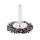 Image du produit : Brosse métallique circulaire fil acier ondulés pour perceuses - diamètre 38mm - filetage 6mm - diamètre du fil 0,3mm Makita | D-39958