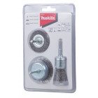 Image du produit : Set 3 BROSSES perceuse - diamètre 25 / 50 / 50mm - filetage 6mm - diamètre du fil 0,3mm Makita | D-66070