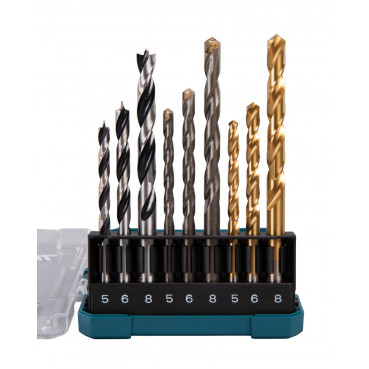 Coffret Makita de forets - diamètre 5 / 6 / 8mm - 9 pièce(s) | D-71962