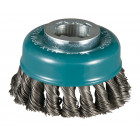 Image du produit : Brosse boisseau, Fil torsadé, 80mm X-LOCK - diamètre 80mm - filetage X-LOCK - diamètre du fil 0,5mm Makita | D-73380