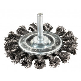 Brosse métallique à fil acier torsadés - diamètre 75mm - filetage 6mm - diamètre du fil 0,5mm Makita | D-73813