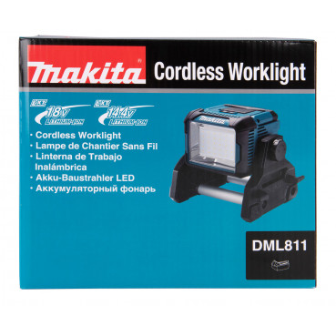 Projecteur de chantier à LED Makita - 30 Leds - lumière du jour - jusqu'à 3000 lumens - fonctionne sur batterie LXT 14.4 et 18 Volts ou sur prise secteur | DEADML811