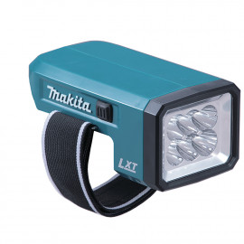 Baladeuse LED torche sans fil, fixation au poignet avec bracelet velcro compatible avec les batteries rechargeables LXT 14.4 et 18 Volts Makita | DEBDML186