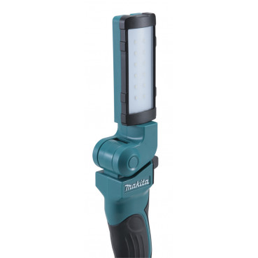 Lampe torche led de chantier et d'atelier, compatible avec batterie LXT Makita 14,4 et 18 Volts, tête inclinable jusqu'à 180°, rotation jusqu'à 270° | DEBDML801