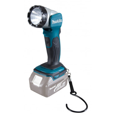 Lampe torche portative sans fil Makita, tête réglable et crochet pour la suspendre, compatible avec les batteries LXT 14.4 et 18 Volts | DEBDML802