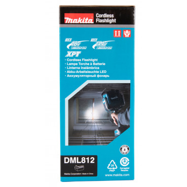 Lampe torche baladeuse, projecteur Makita sans fil extrêmement puissant 640m, compatible batterie 14,4 et 18 Volts LXT - pivotable horizontalement | DEBDML812