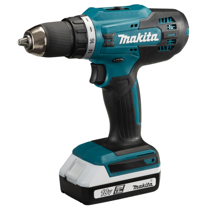 Perceuse visseuse Makita Hobby Hobby - 18 Volts - sans fil Lithium (Li-Ion) - 1,5 Ah - Ø 13mm | DF488DWE