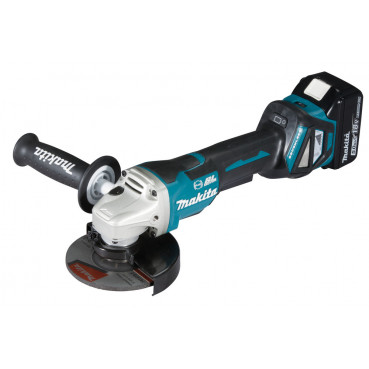 Meuleuse Makita Ø 125mm LXT 18 Volts - sans fil Lithium (Li-Ion) - 5 Ah - filetage M14 | DGA517RTJ