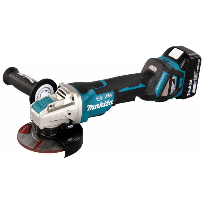 Meuleuse Makita Ø 125mm LXT 18 Volts - sans fil Lithium (Li-Ion) - 5 Ah | DGA519RTJ1